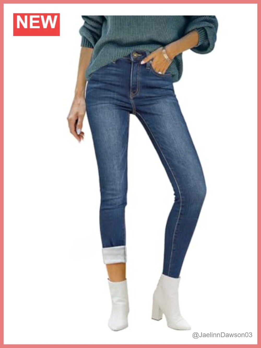 Fleece Lined Thermal Jeans High Waist Skinny Stretch Jeggings Women Winter Warm